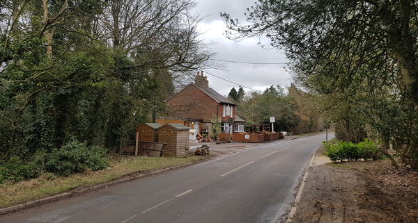 WHITE HART PUB, JUST UP THE ROAD